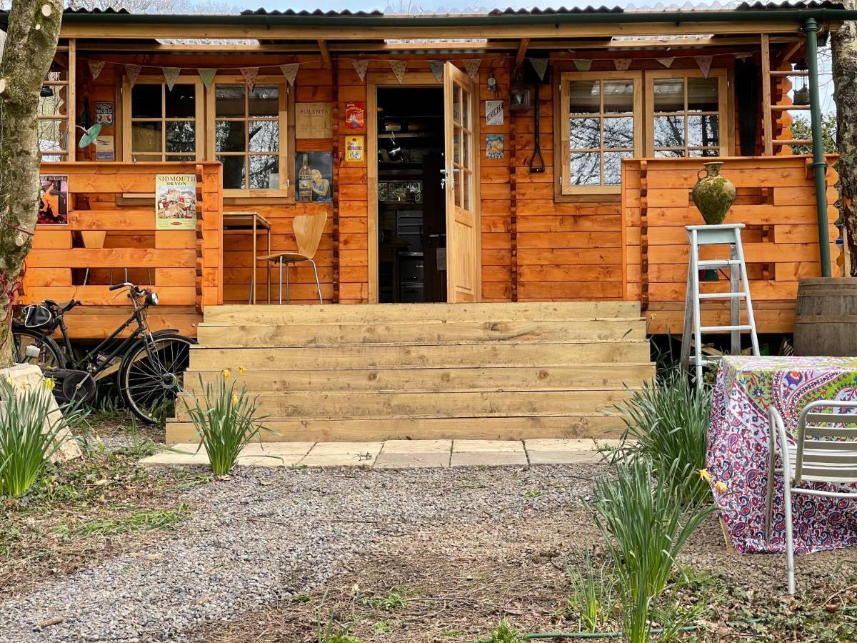 Retro Private Lodge With Hot Tub Nr Dartmoor Newton Abbot Bagian luar foto